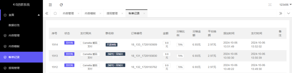 图片[7]-2024新版付费进群系统V4.0版本、后台可视化大屏数据、易/码支付接口、亲测完美运营-七喜精品源码网